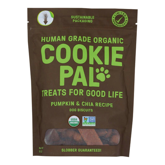 Cookie Pal - Dog Treat Organic Pumpkin Chia - 10 oz (Pack of 8)