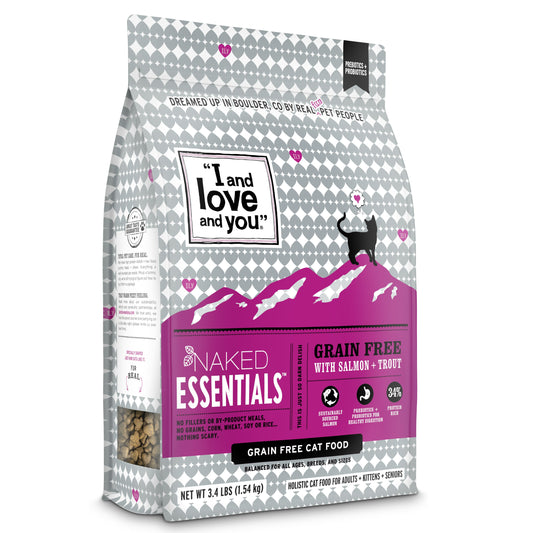 I & Love & You Cat Salmon Treats Naked Essentials 3.4 Lb Pack of 4