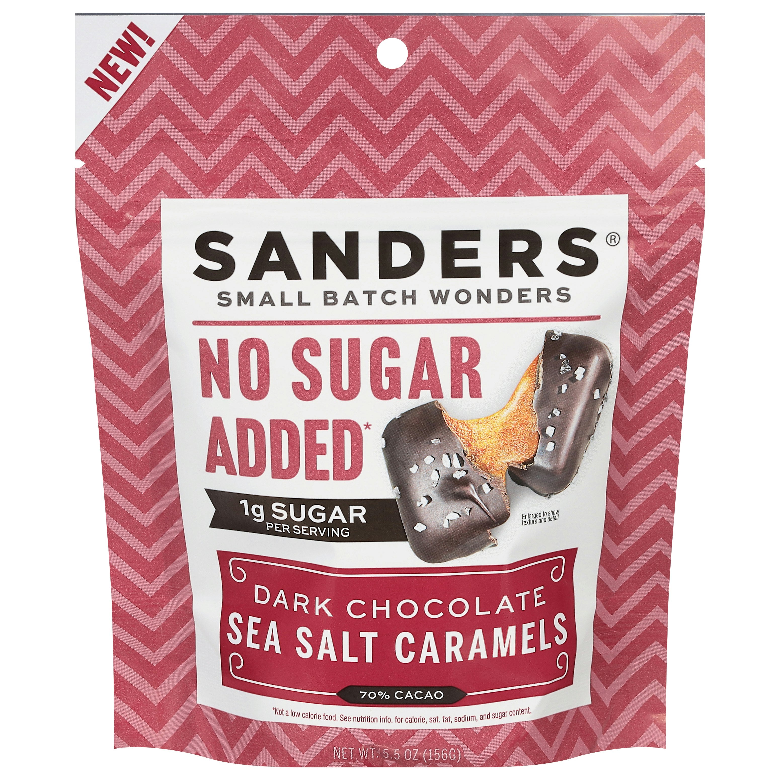 Sanders Caramels Dark Chocolate Sea Salt No Sugar