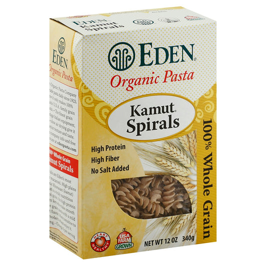 Eden Foods Pasta Kamut Spirals Organic 12 Oz Pack of 6