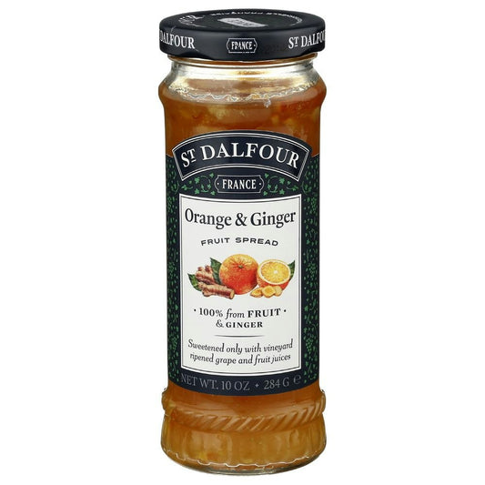 St Dalfour Orange and Ginger Fruit Spread 10 Oz Pack of 6
