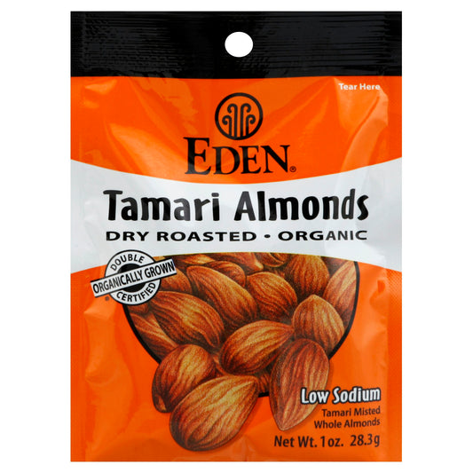 Eden Foods Pocket Snack Almond Tamari 1 Oz Pack of 12