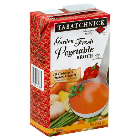 Tabatchnick Soup Vegetable Broth Garden Fresh 32 Oz Pack of 12