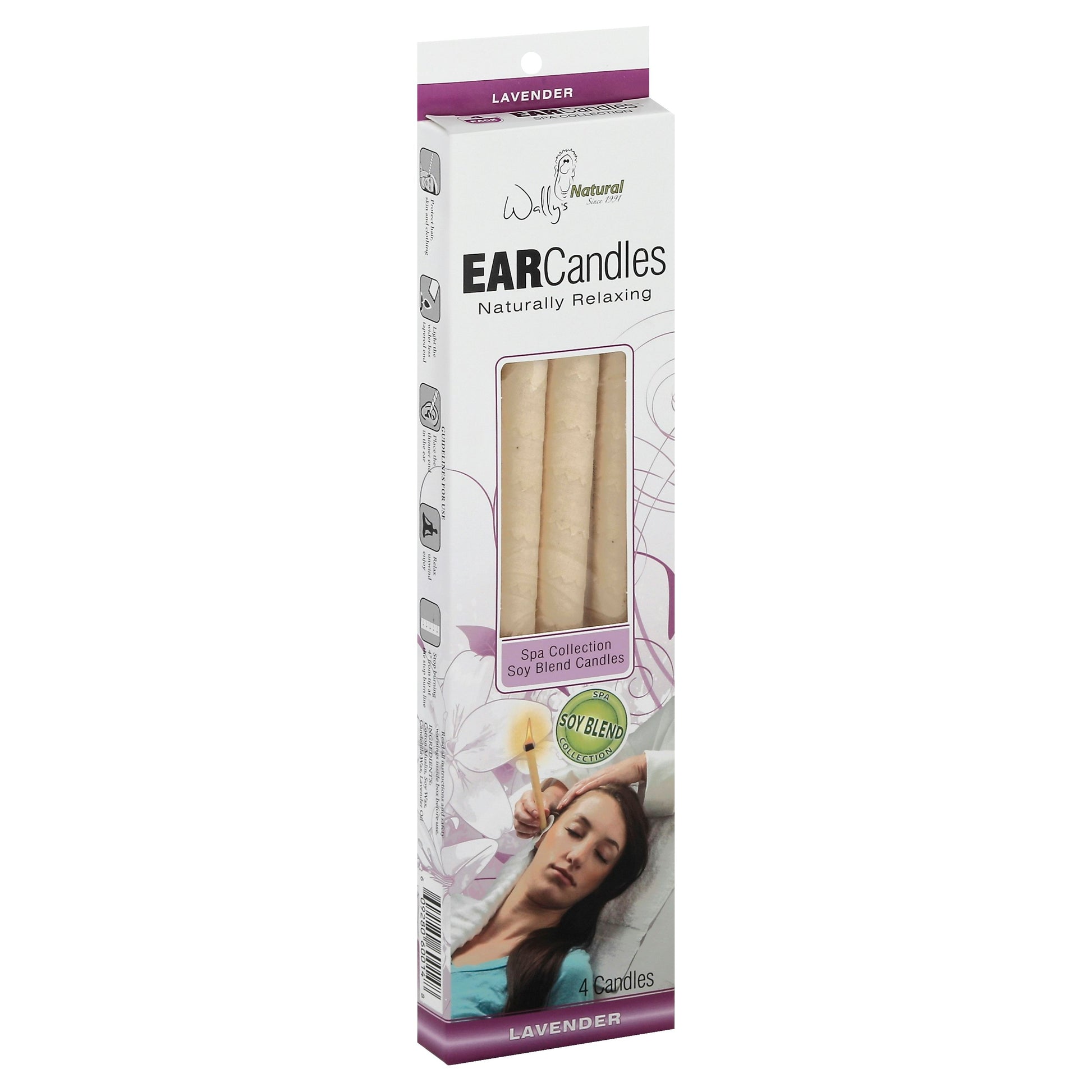 Wally Ear Candle Soy Lavander 4 Pc (Pack of 5)