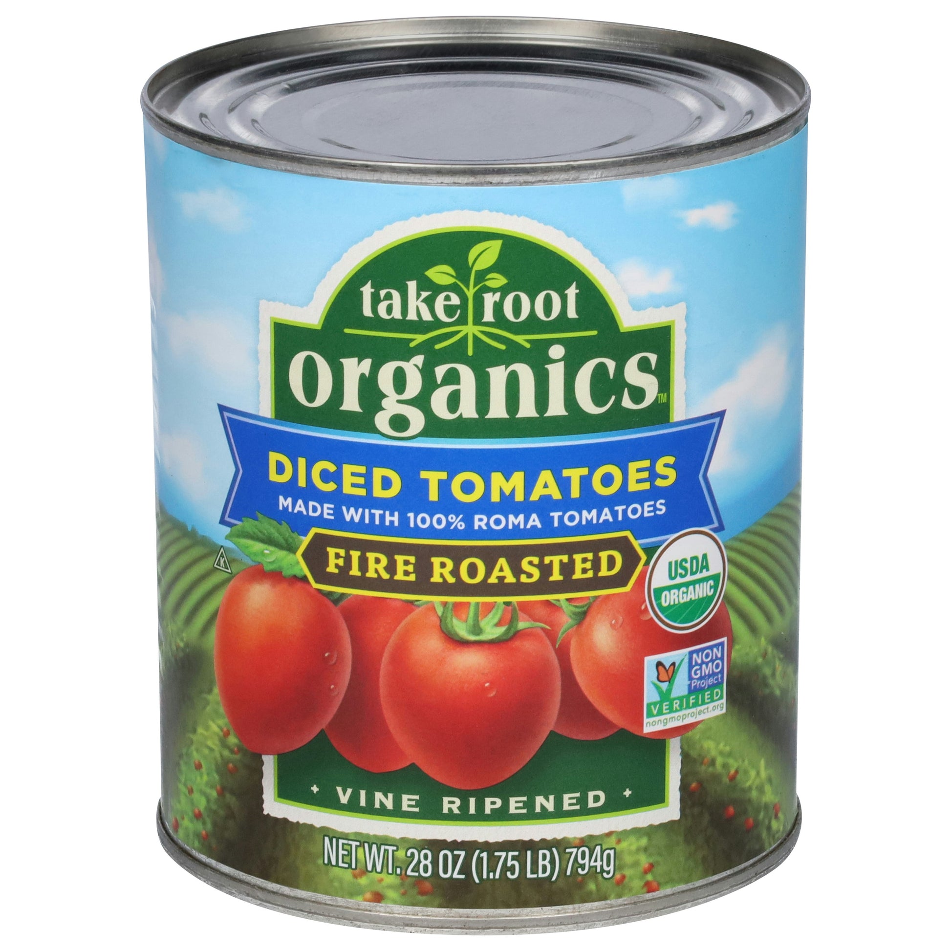 Take Root Organics Tomato Fire Roasted Diced Org 28 oz (Pack of 6)