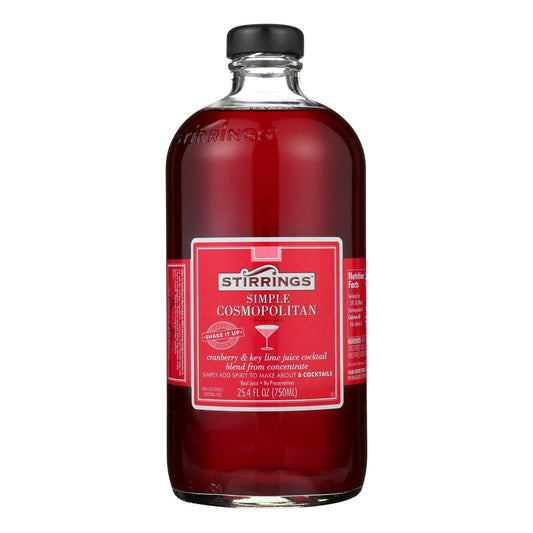 Stirrings Cocktail Mix Simple Cosmopolitan - 750 Ml (Pack of 6)