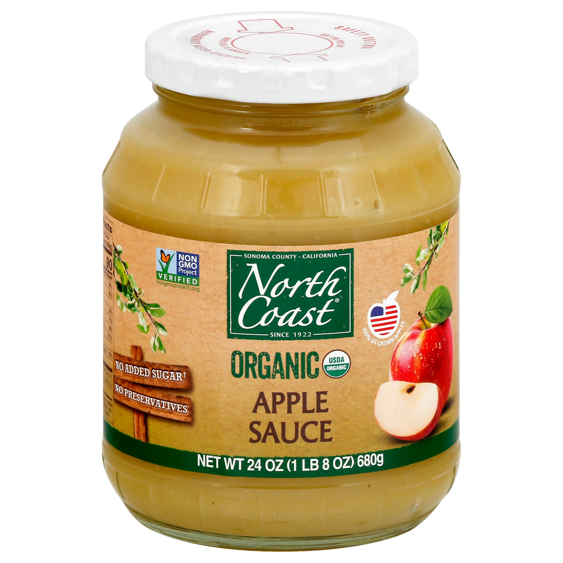 North Coast Apple sauce Jar Organic 24 oz (Pack of 12)