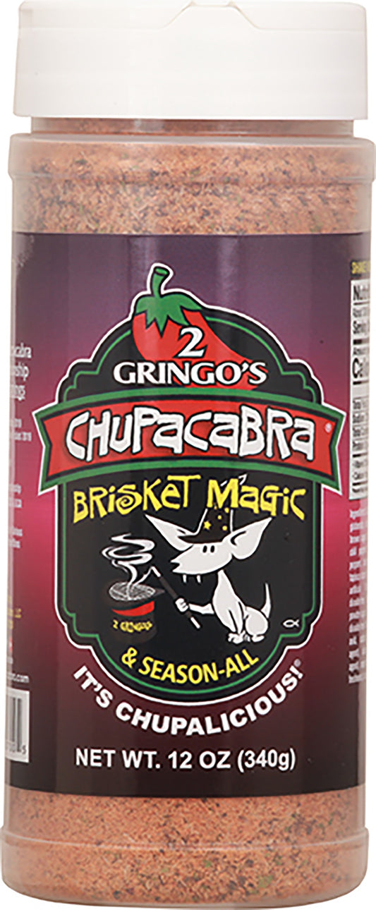 2 Gringos Chupacabra Seasoning Brisket 12 oz (Pack of 6)