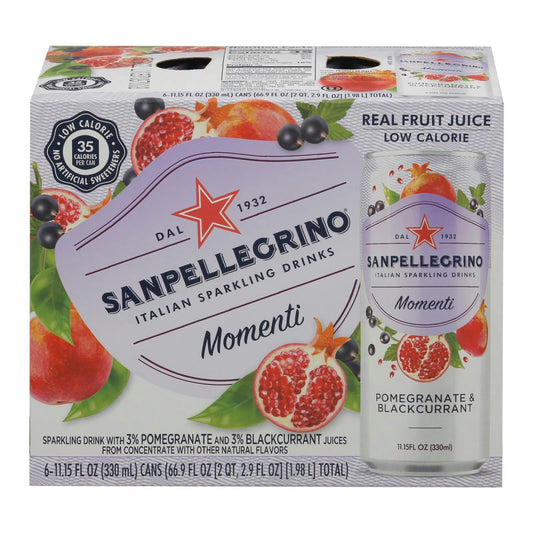 San Pellegrino Beverage  Sparkling Pomegranate Blackcurrant 66.9 Fo Pack of 4