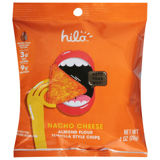 Hilo Life Snacks Chip Tortilla Nacho Cheese 1 Oz Pack of 12