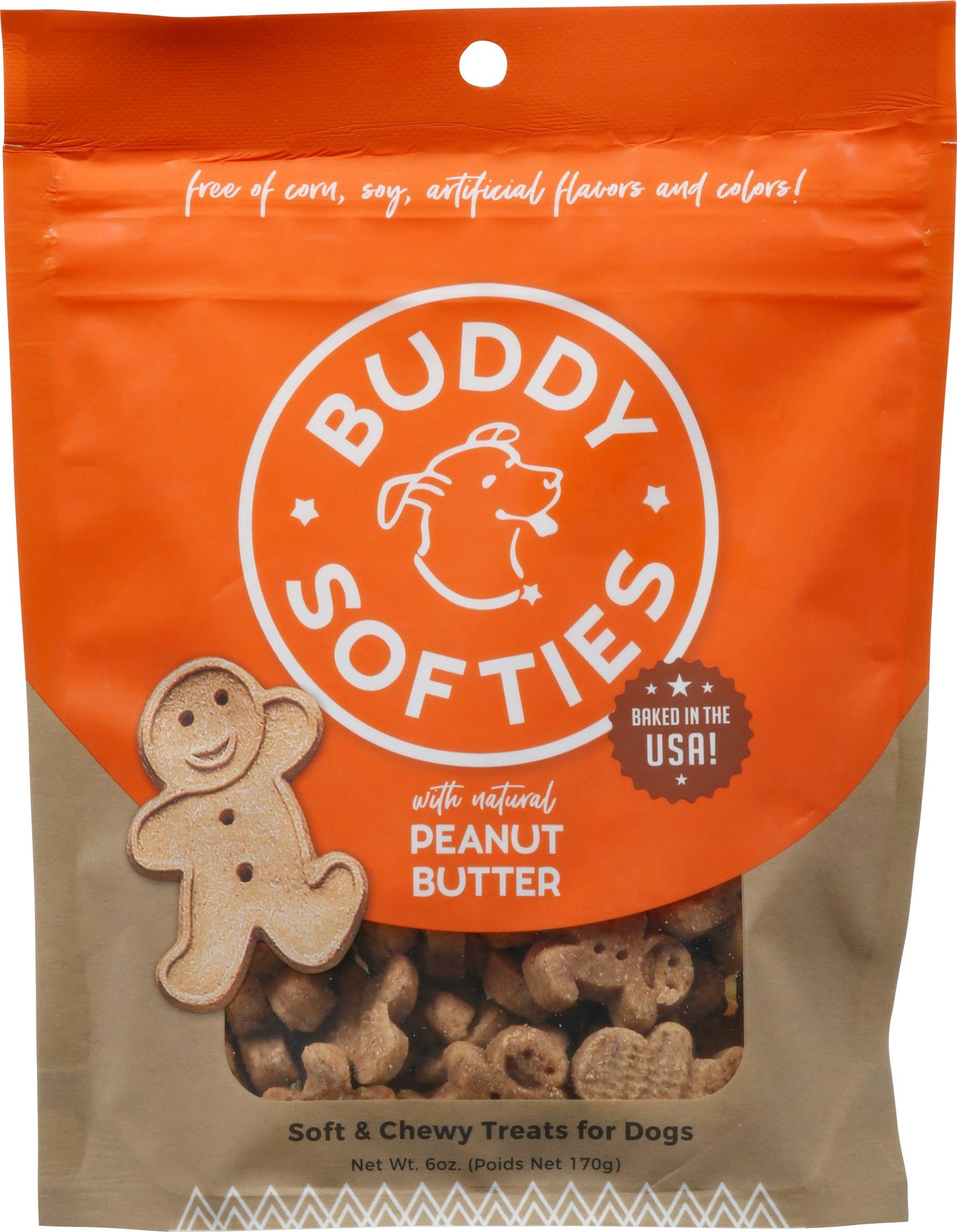 Buddy Biscuits Dog Biscuit Soft And Chewy Peanut 6 Oz Pack of 12