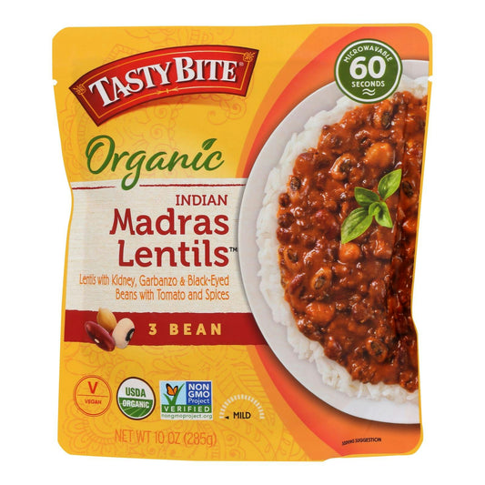 Tasty Bite - Lentils Madras 3 Bean 10 oz (Pack of 6)