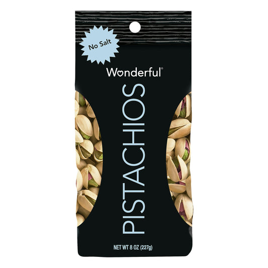 Wonderful Pistachios Pistachios Roasted No Salt 8 Oz Pack of 25