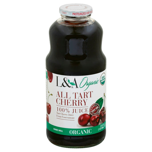 L & A Juice Juice All Tart Cherry Organic 35 oz (Pack of 6)
