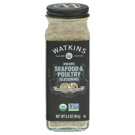 Watkins Seasoning Seafood Poultry Organic 3.3 oz (Pack of 3)