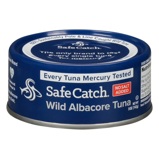Safecatch Tuna Wild Albacore No Salt 5 oz (Pack of 12)