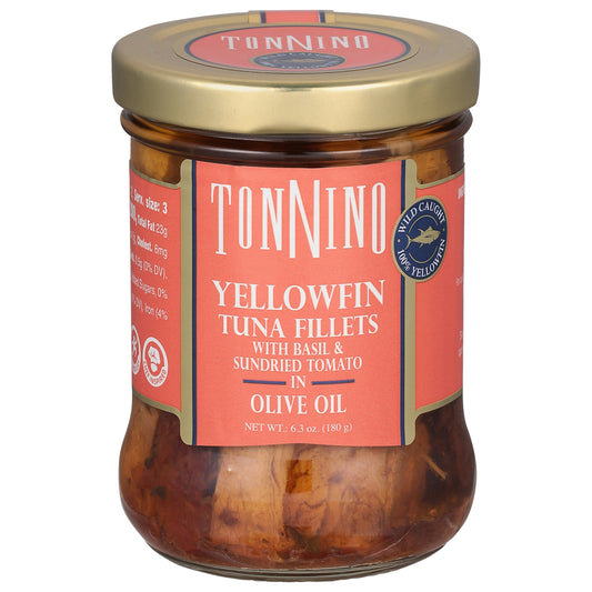 Tonnino Tuna Fillets Olive Oil Tomato Basil Fad 6.3 oz (Pack of 6)