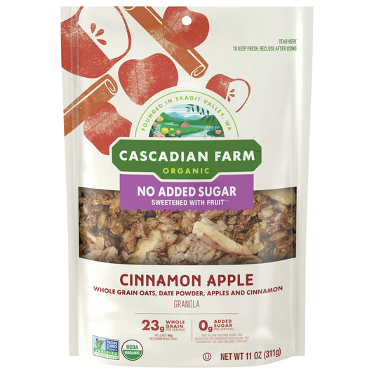 Cascadian Farm Granola Cinnamon Apple No Salt Added 11 Oz (Pack Of 4)