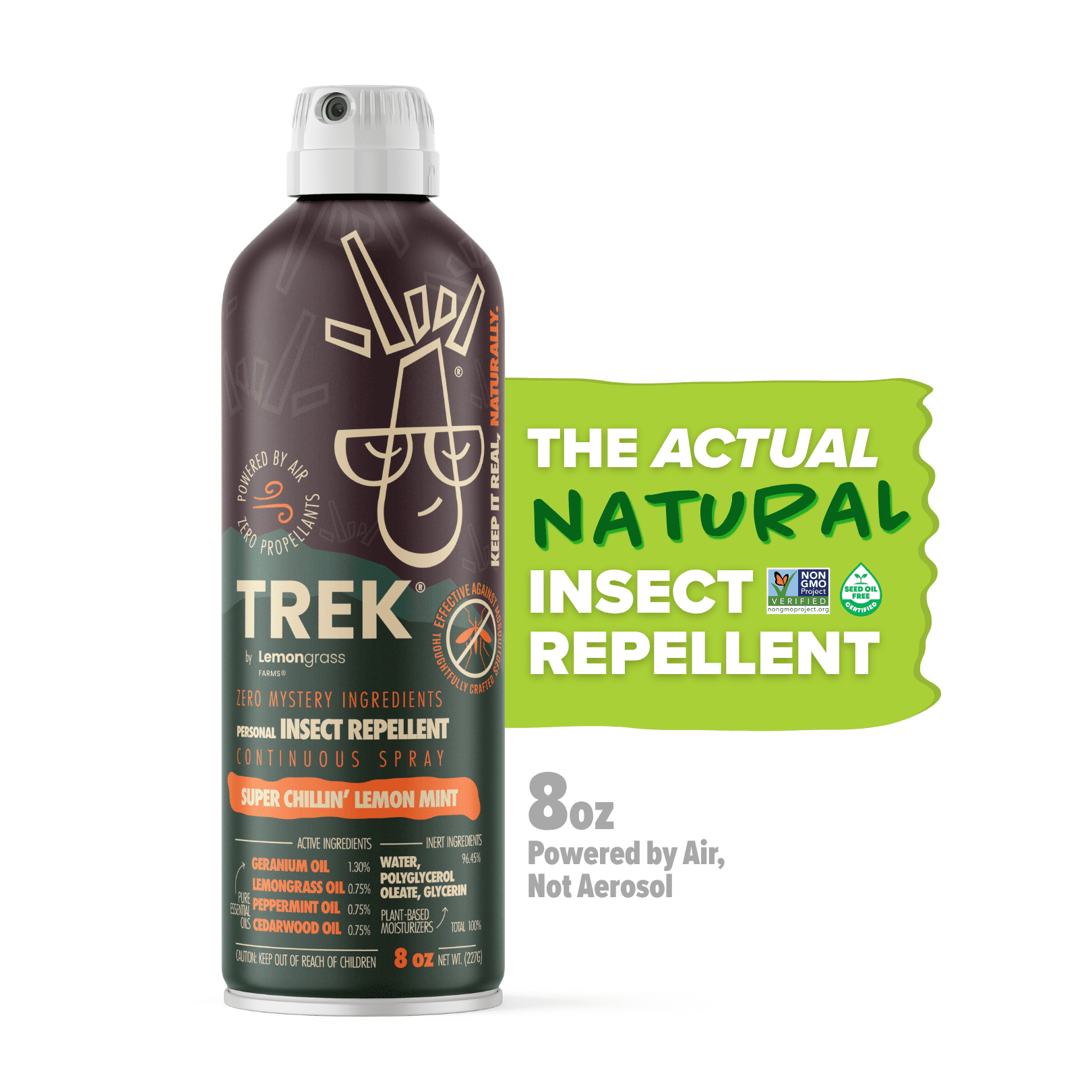 LEMONGRASS (Pack of 6) Lemongrass Repellent Insect Mint Trek 8 Oz