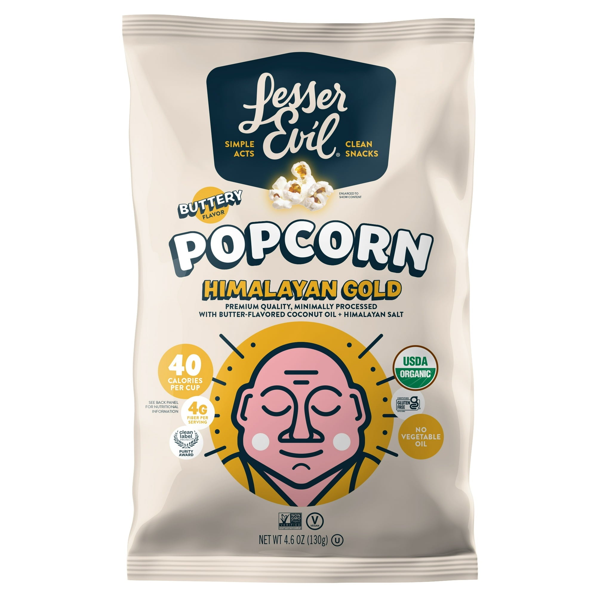 Lesser Evil Popcorn Himalayan Gold Organic