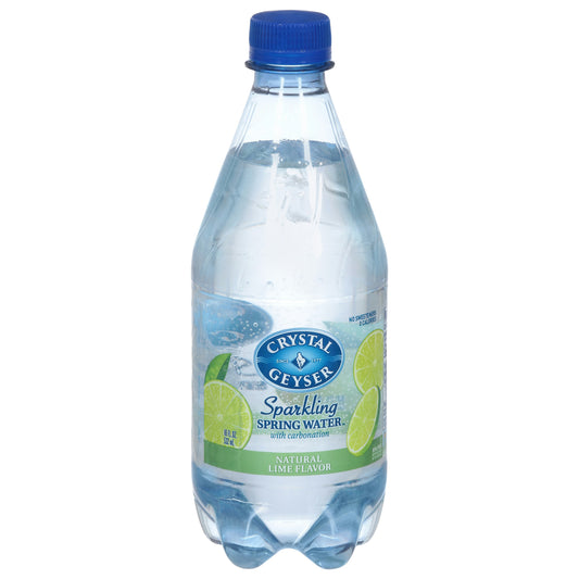 Crystal Geyser Mineral Water Sparkling Natural Lime Flavor 72 Fo Pack of 6