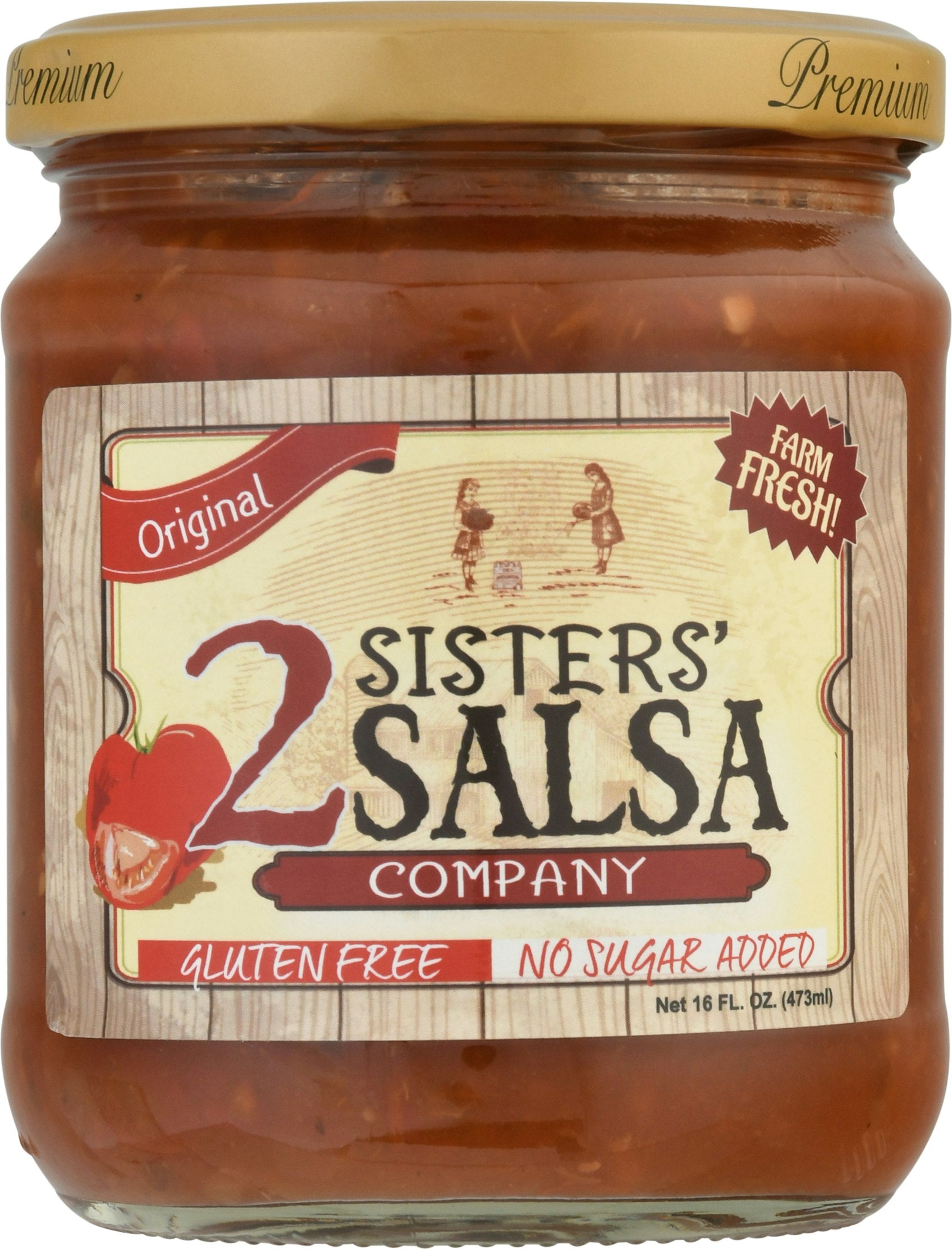 2 Sisters Salsa Original 16 Fl oz (Pack of 6)