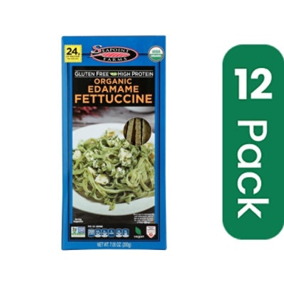 Seapoint Farms Pasta Organic Edamame Fettuccine Box - 7.05 oz (Pack of 12)