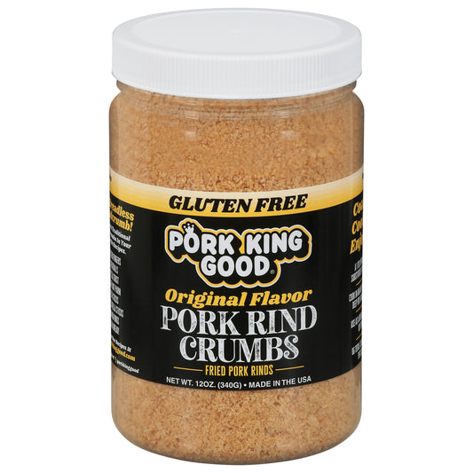 Pork King Good Pork Rind Crumbs Original 12 Oz Pack of 6