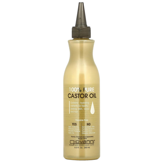 Giovanni Hair Care Products Castor Oil 100% Pure 8.5 Oz Pack of 3