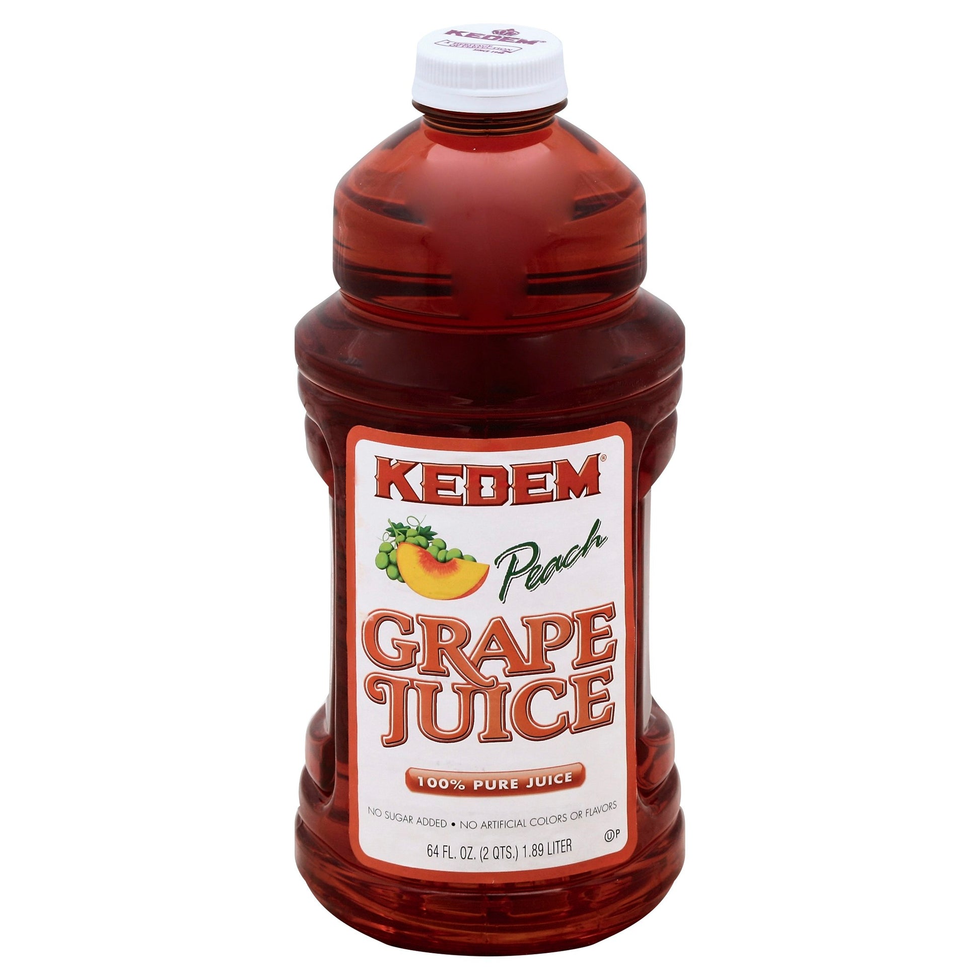 Kedem Peach Grape Juice - 64 Fl. oz (Pack of 8)