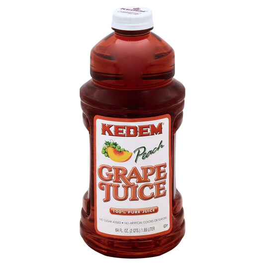 Kedem Peach Grape Juice - 64 Fl. oz (Pack of 8)