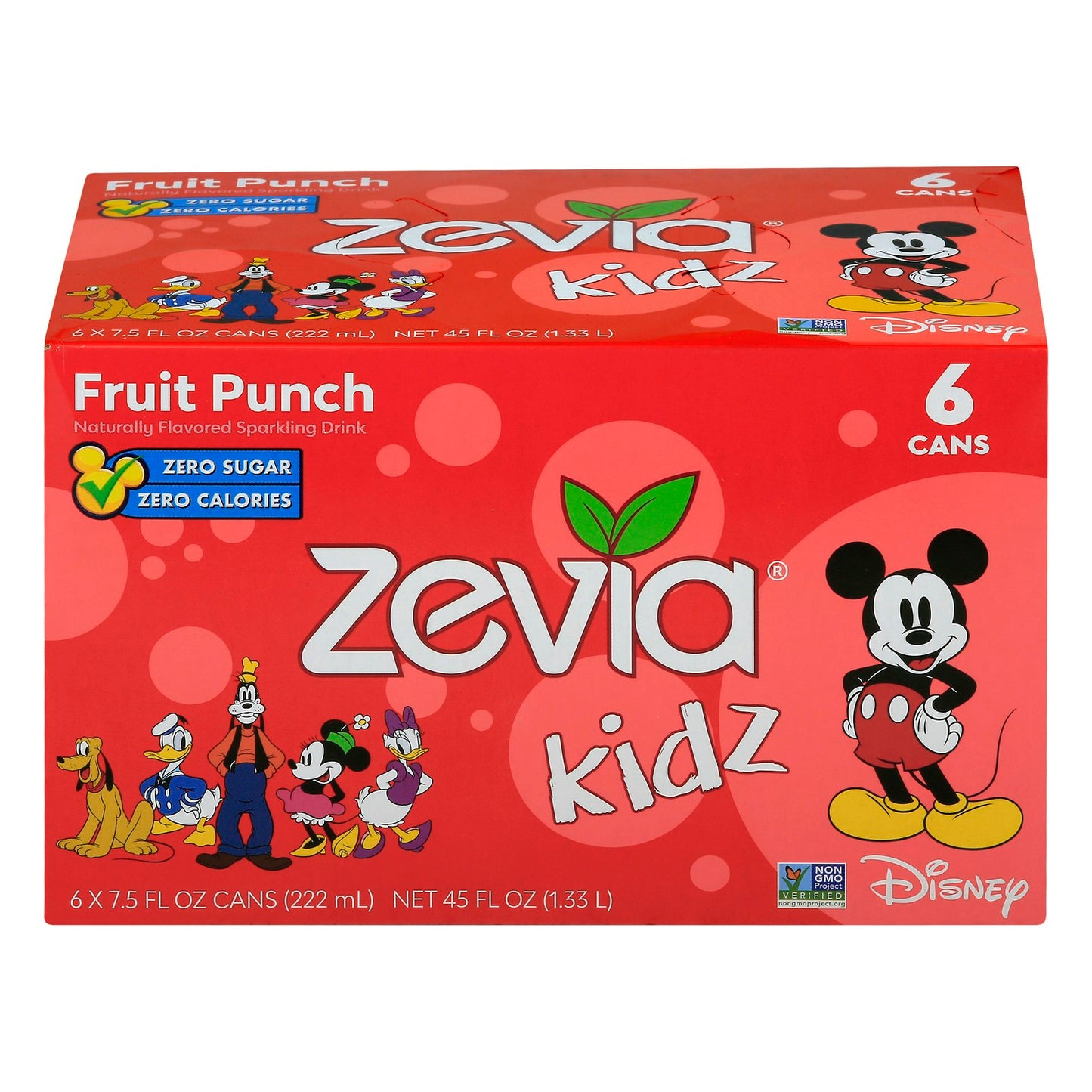 Zevia - Kidz Fruit Punch Zero Calorie Soda 6/7.5 fl. oz (Pack of 4)
