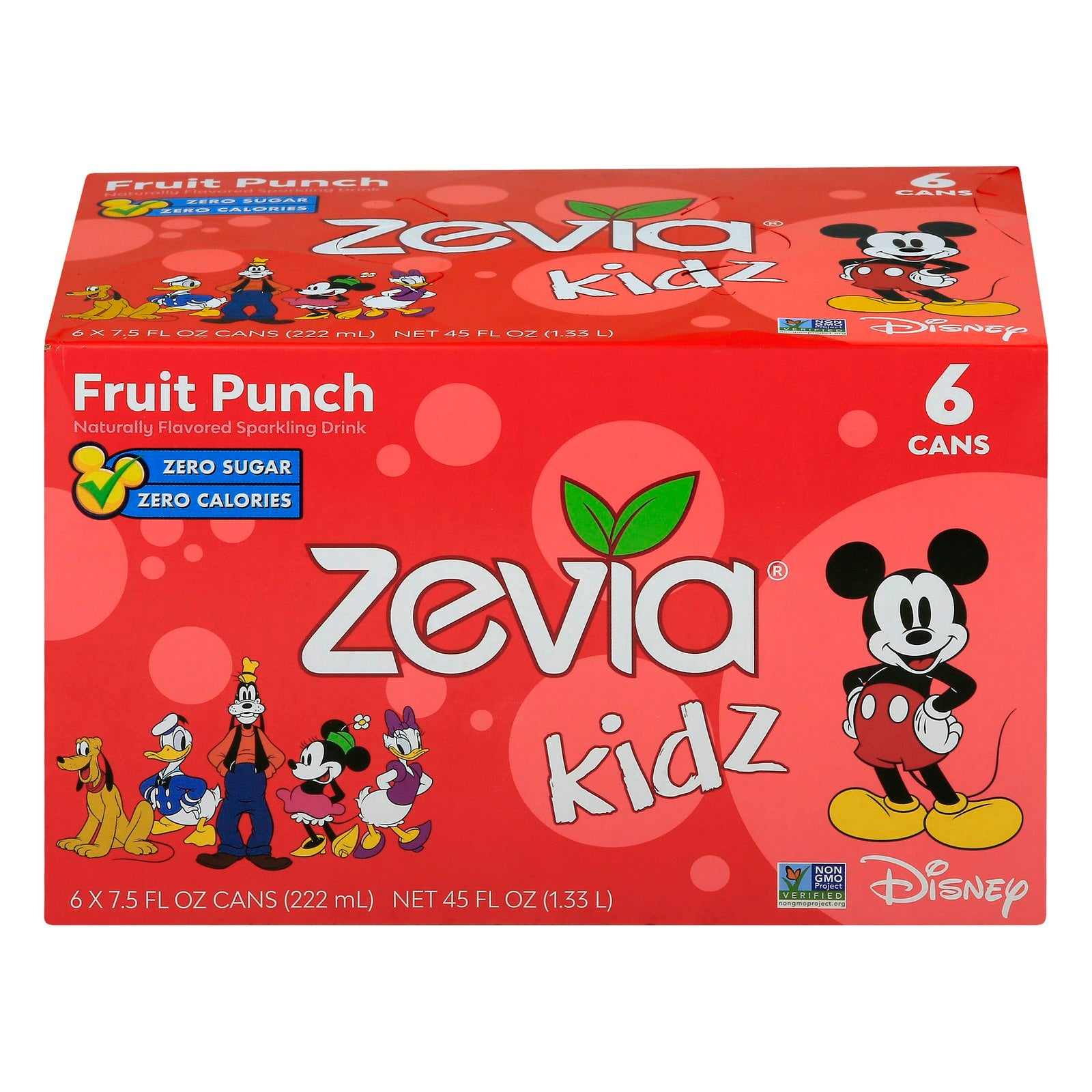 Zevia - Kidz Fruit Punch Zero Calorie Soda 6/7.5 fl. oz (Pack of 4)