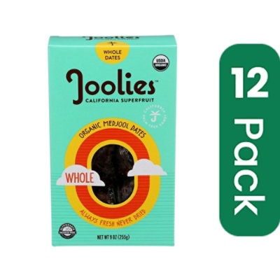 Joolies Organic Whole Medjool Dates - 9 Ounce (Pack of 12)