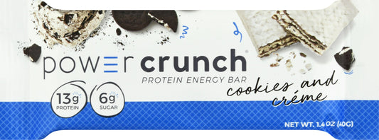 Power Crunch Bar Cookies & Cream 1.4 Oz (Pack of 12)