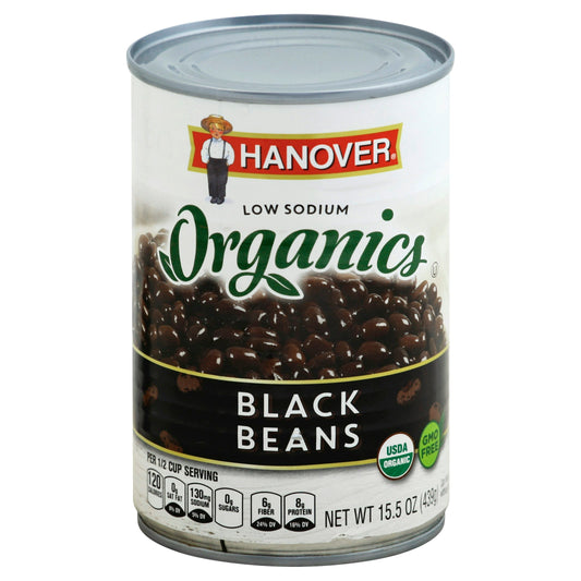 Hanover Bean Black Low Sodium 15.5 Oz (Pack of 12)