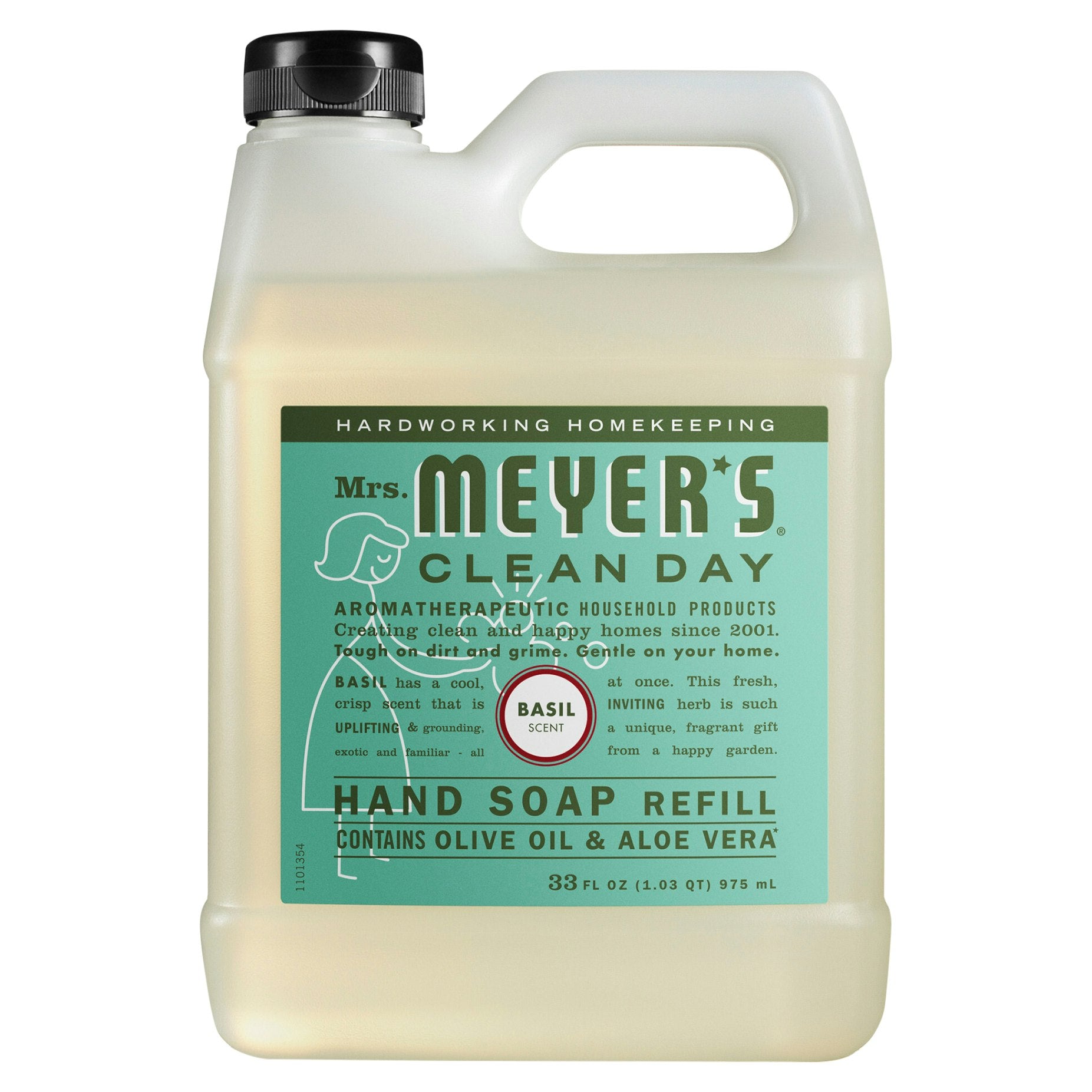 Mrs Meyers Clean Day Soap Refil Liquid Basil 33 Oz (Pack of 3)