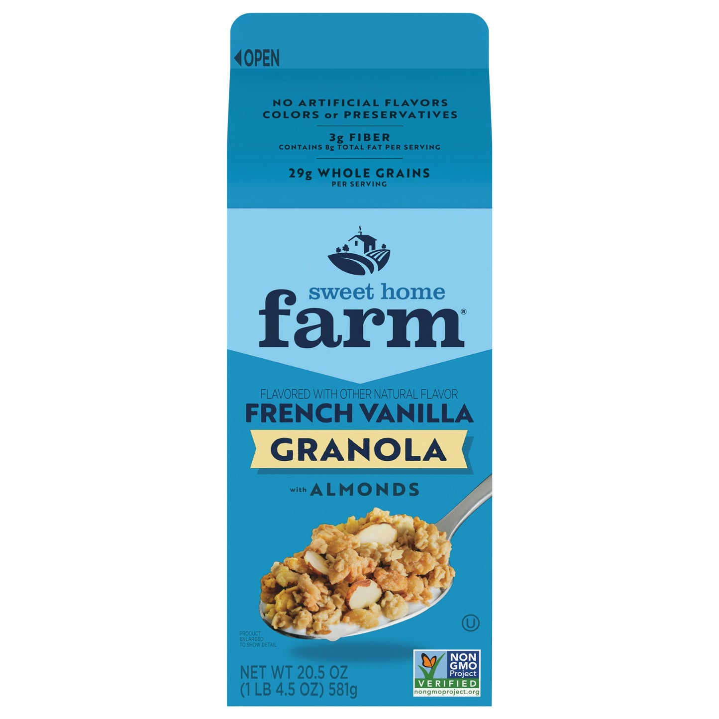 Sweet Home Granola French Vanilla 20.5 Oz Pack of 8