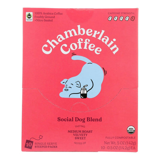 Chamberlain Coffee Social Dog Blend 10 Steeped Packs