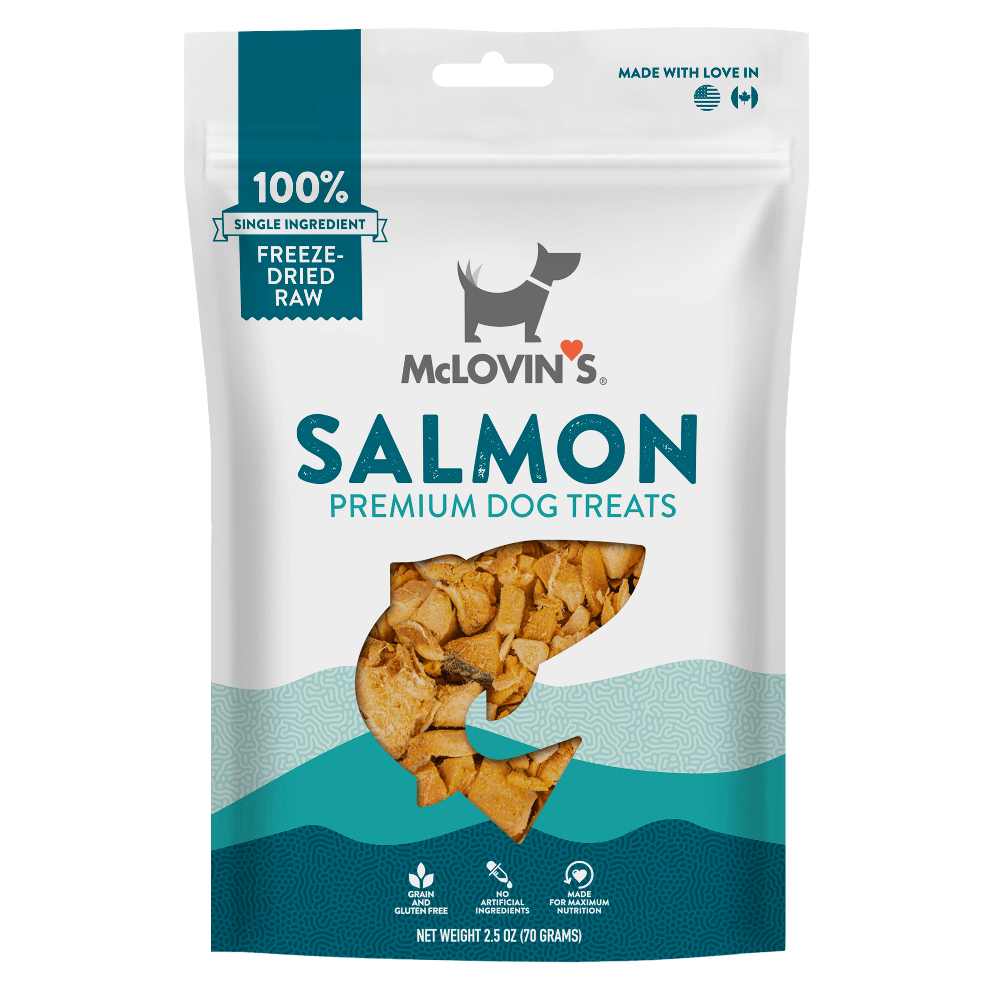 Mclovins Pet Food Dog Treats Salmon Freeze Dr