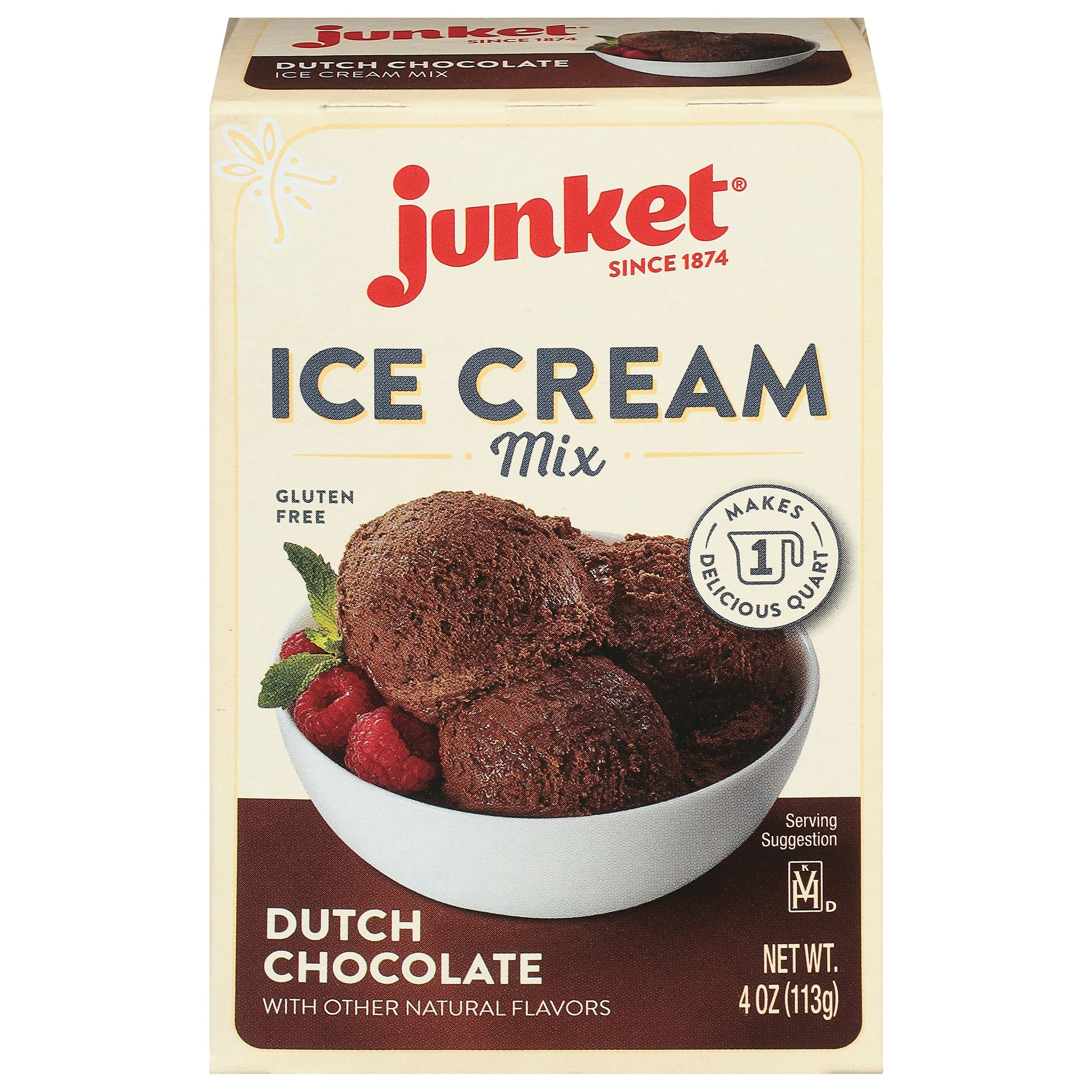 Junket Ice Cream Dutch Chocolate Mix 4 Oz (Pack of 12)