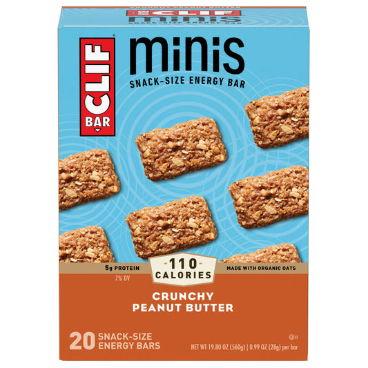 CLIF BAR minis Crunchy Peanut Butter Bars - 20-.99 Oz (Pack of 4)