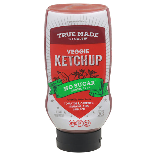 True Made Foods Ketchup Veg No Sugar 17 oz (Pack of 6)
