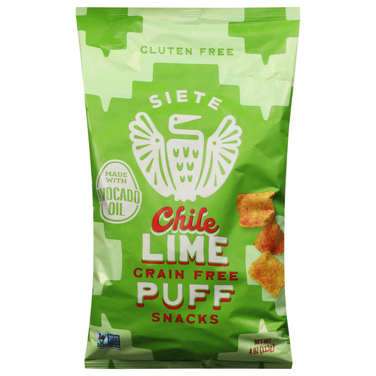 Siete Puffs Chili Lime 4 Oz (Pack Of 6)
