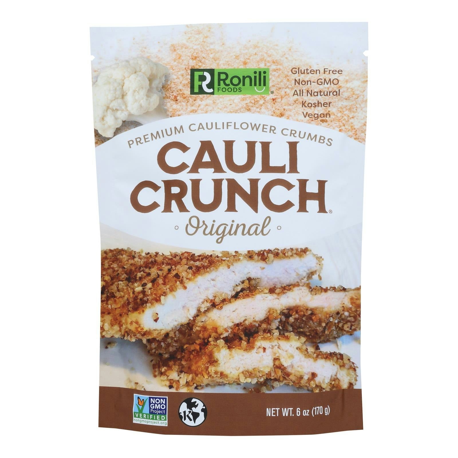 Cauli - crunch - Cauliflower Crumbs Original - 6 oz (Pack of 6)