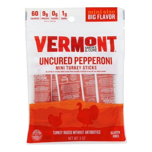 Vermont Smoke & Cure Uncured Pepperoni Turkey Sticks Go Pack