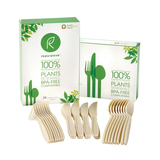 Repurpose Plant Base High Heat Utensils Set 24 Count (Pack of 20)