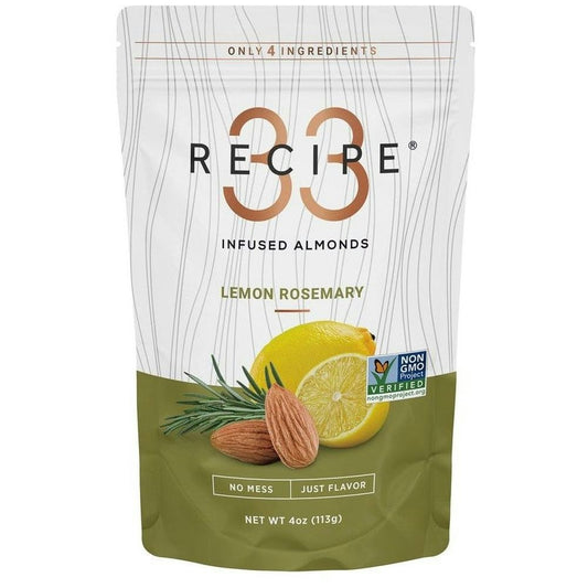 Recipe 33 Lemon Rosemary Infused Almonds - 4 Ounce (Pack of 6)