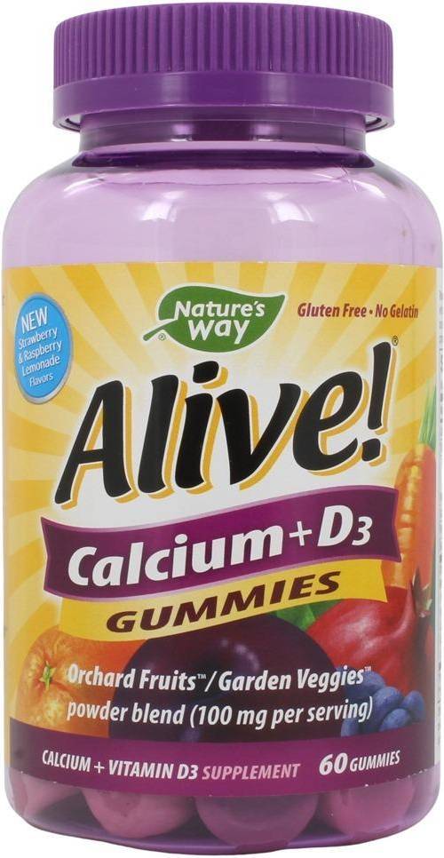 NATURES WAY (Pack of 4) Nature's Way Gummy Alive Calcium 60 Capsules