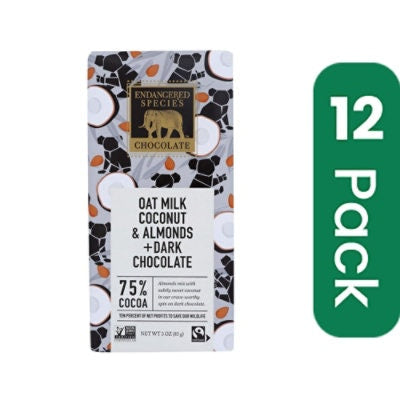 Endangered Species Chocolate - Dark Chocolate Coconut Almond Oat Milk